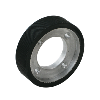 Delivery slowdown band friction wheel