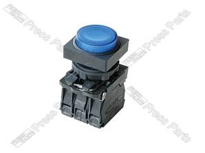 Illuminated button blue lock down