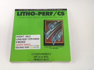 Litho-Perf centre series 12tpi 6m paper